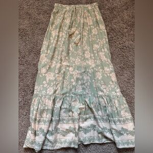 Floral Green Maxi Skirt from Petal & Pup